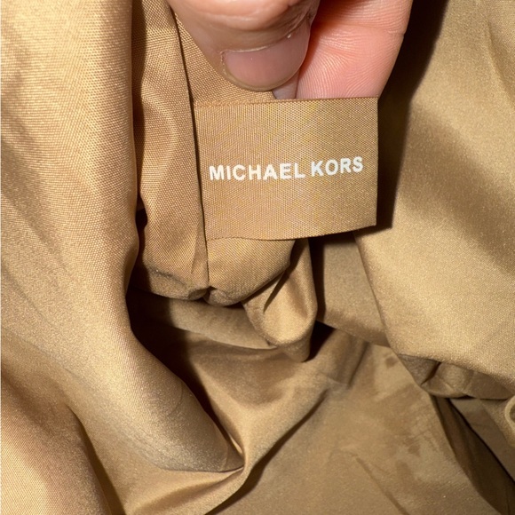 Michael Kors Silver Gold Metallic Canvas Large Lined Tote Bag - Picture 6 of 8